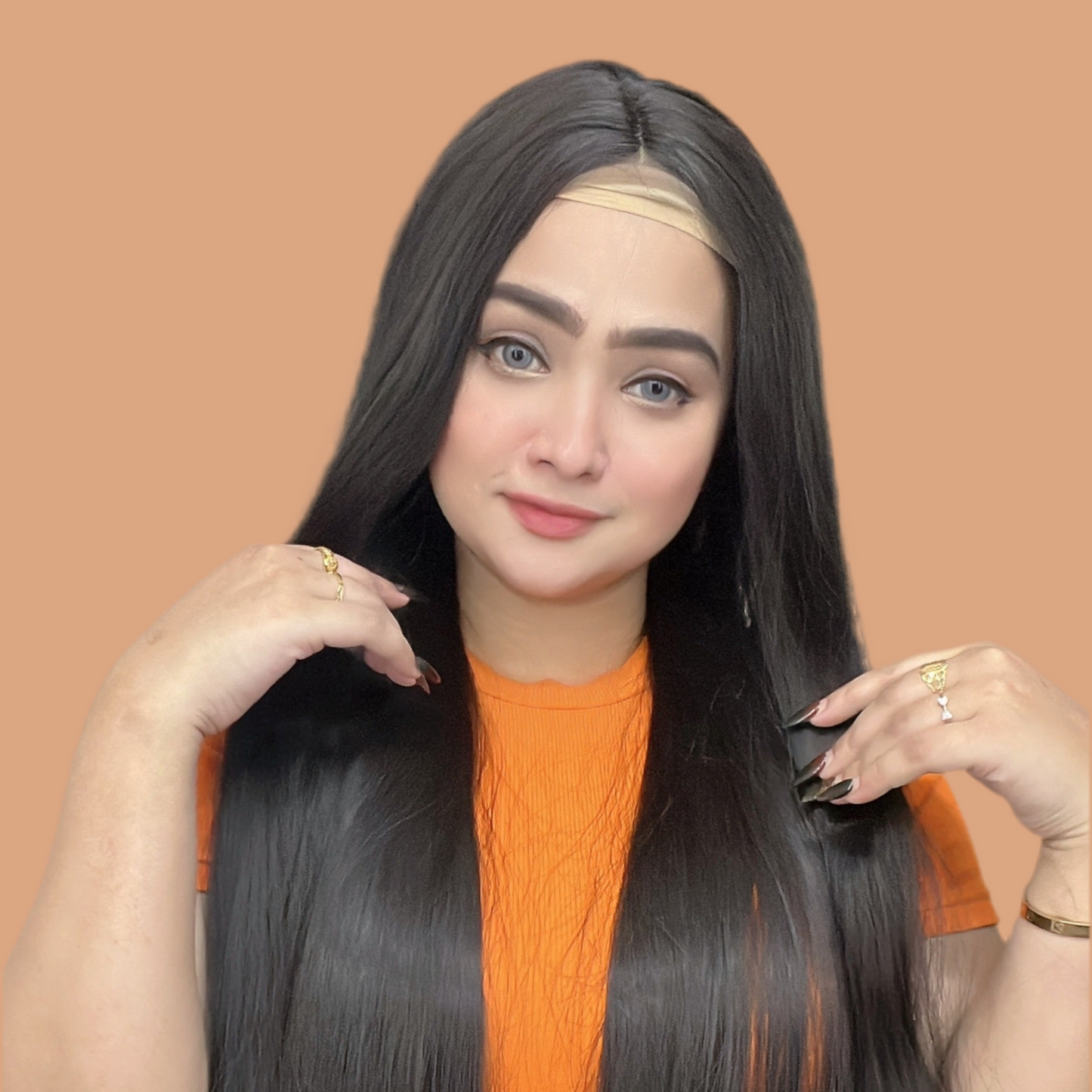 40 inches Long Lace Wig – Heatproof, Washable