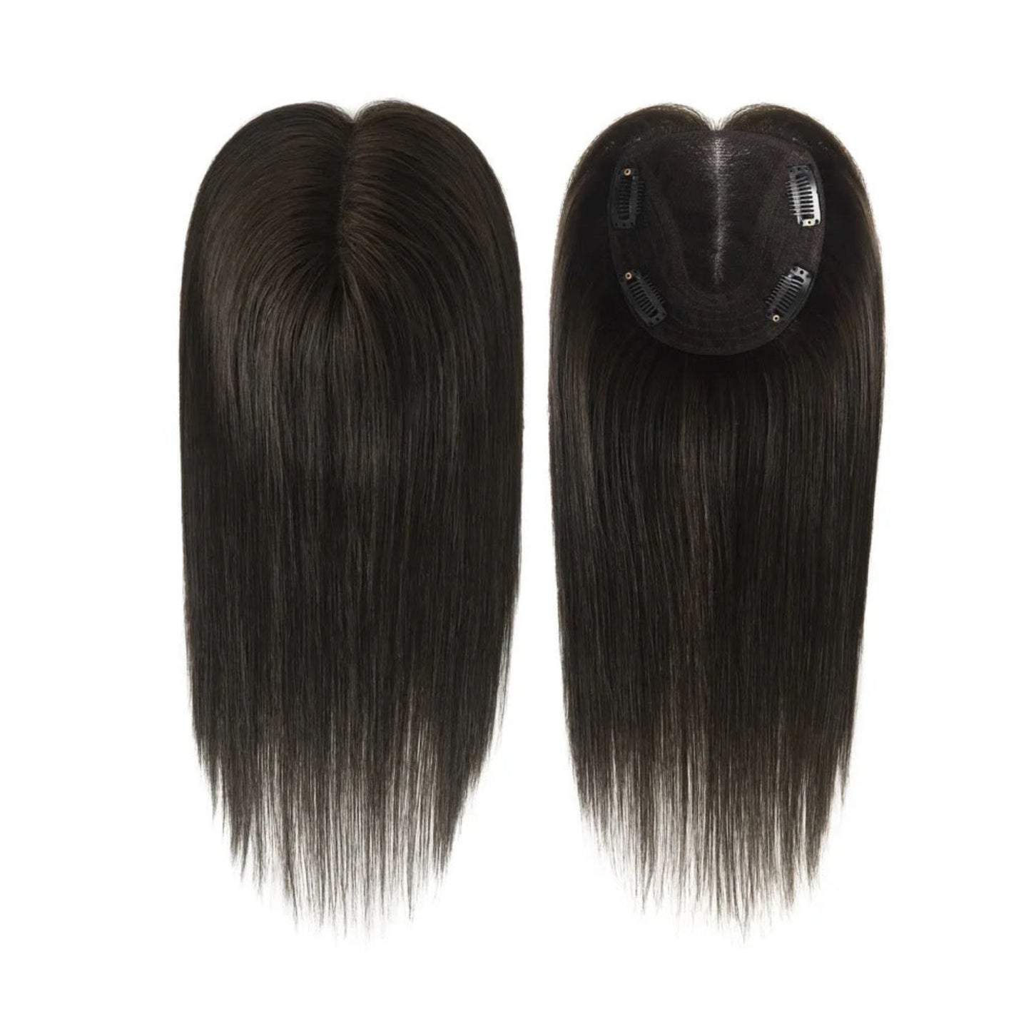 Black Net Hair Topper - Natural, Lightweight Coverage for Thinning Hair