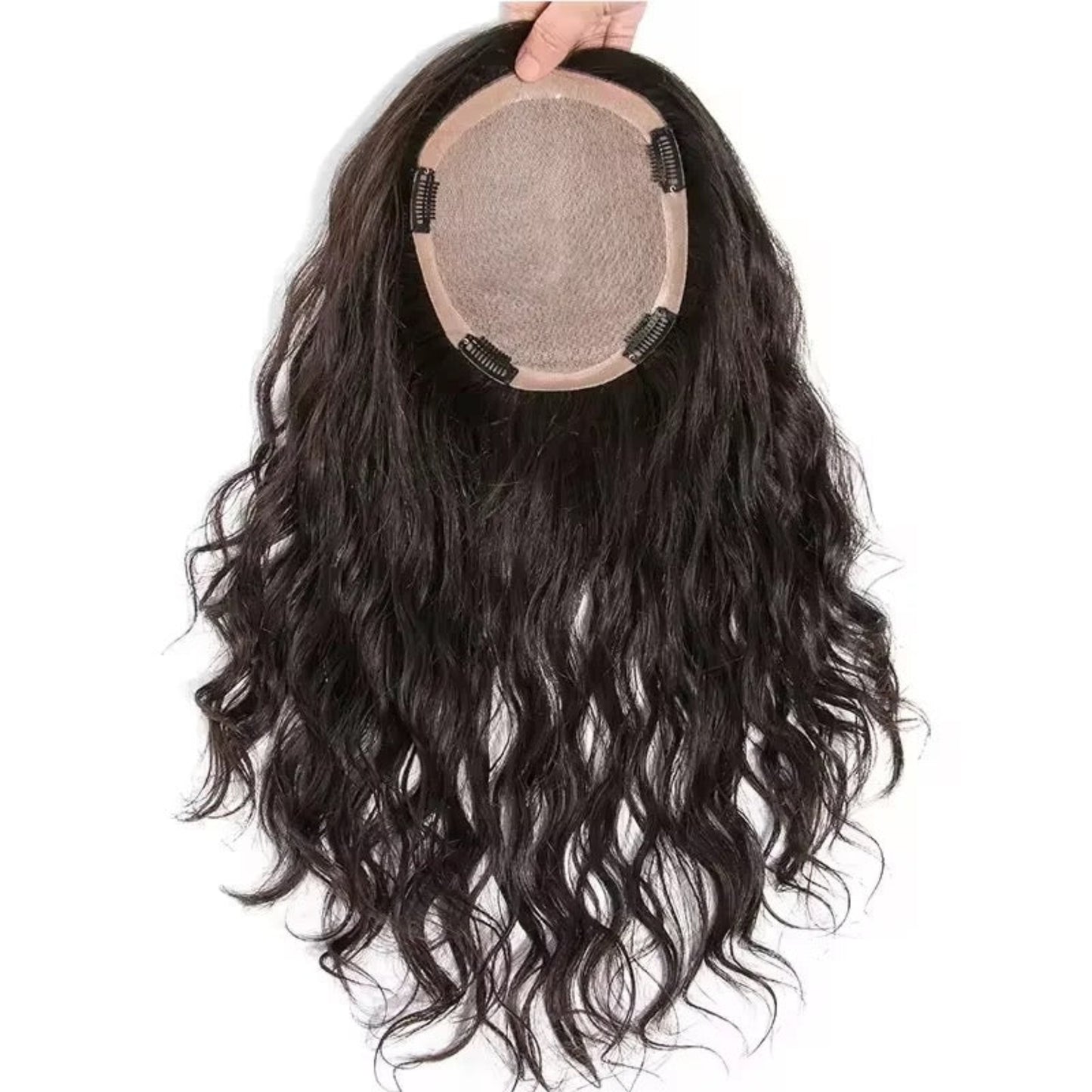 Curly Skin Base Hair Topper – Natural Volume & Seamless Coverage