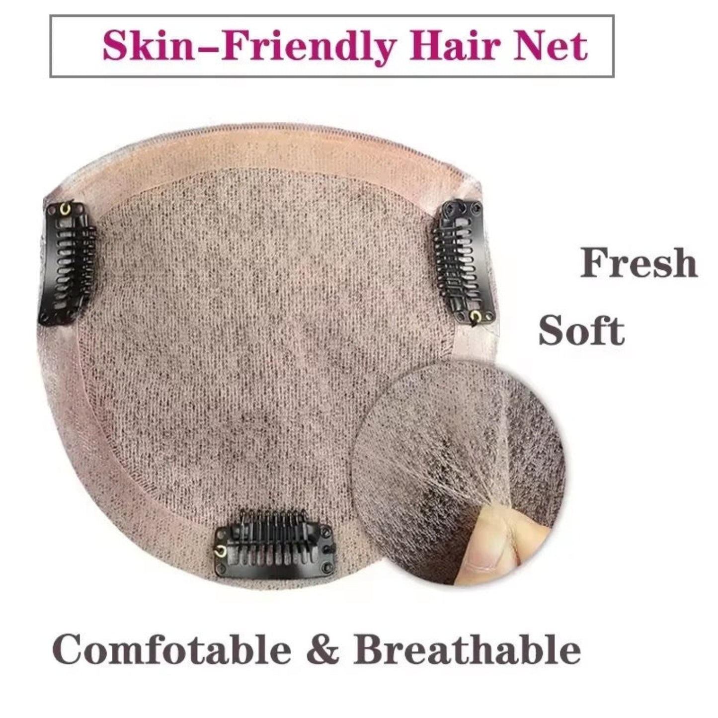 Curly Skin Base Hair Topper – Natural Volume & Seamless Coverage