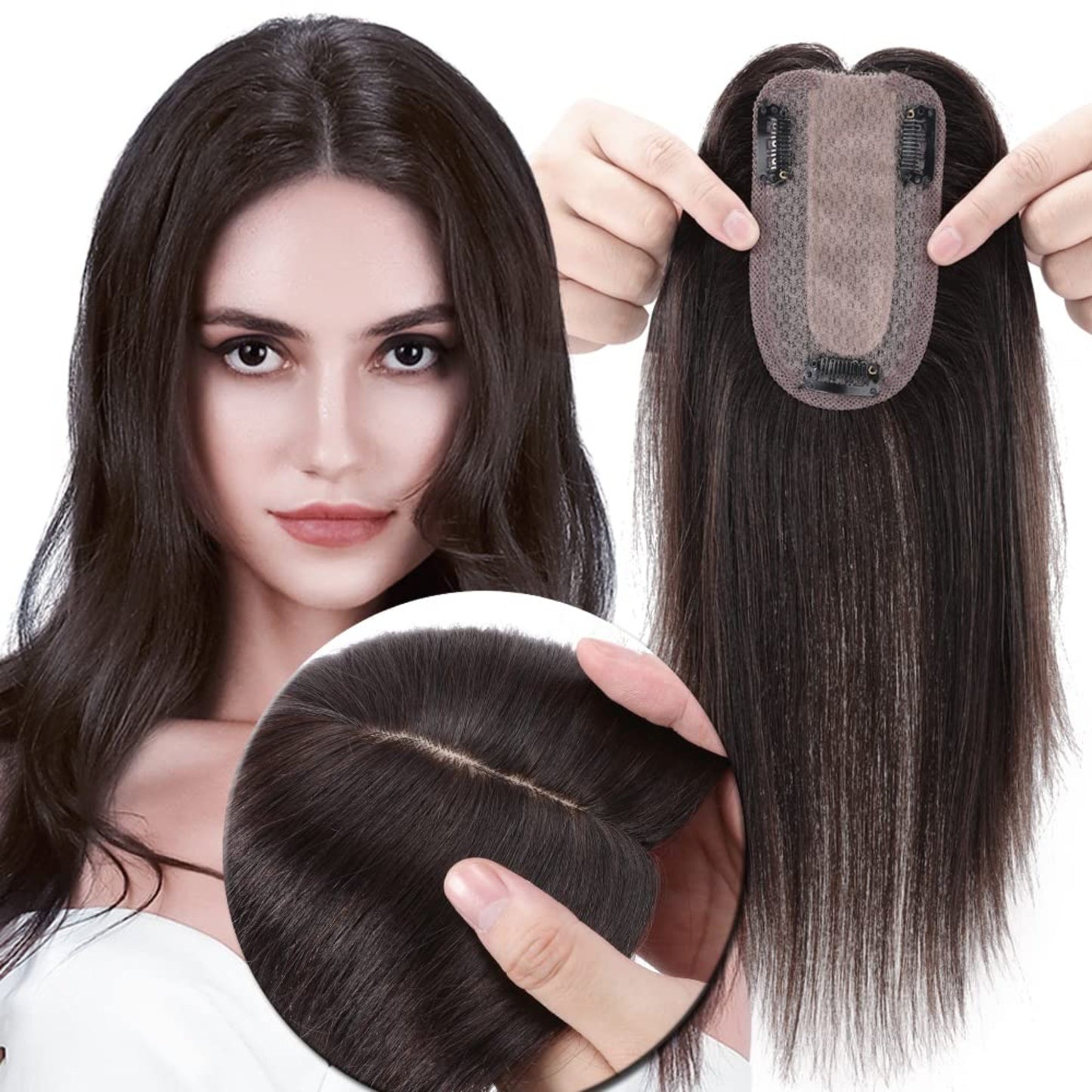 Big Base Hair Topper - Voluminous Coverage for Thinning Hair