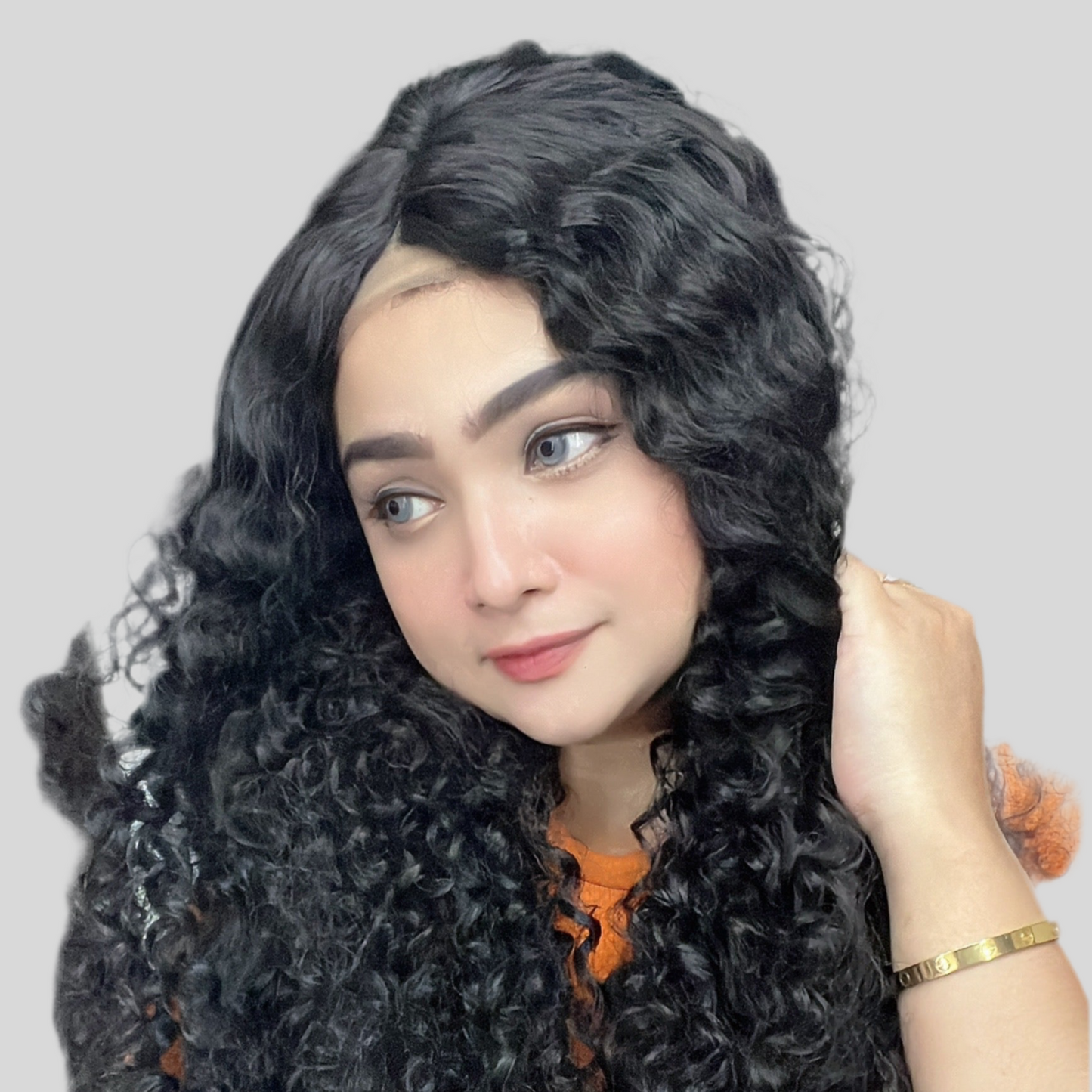 Curly Lace Wig for women - crafted from Synthetic Hair