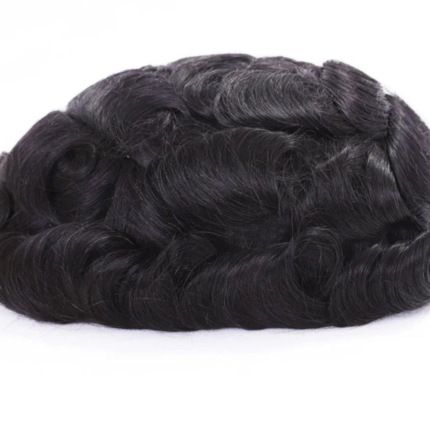 Hollywood Swiss Lace Toupee - crafted from 100% human hair for a natural look!