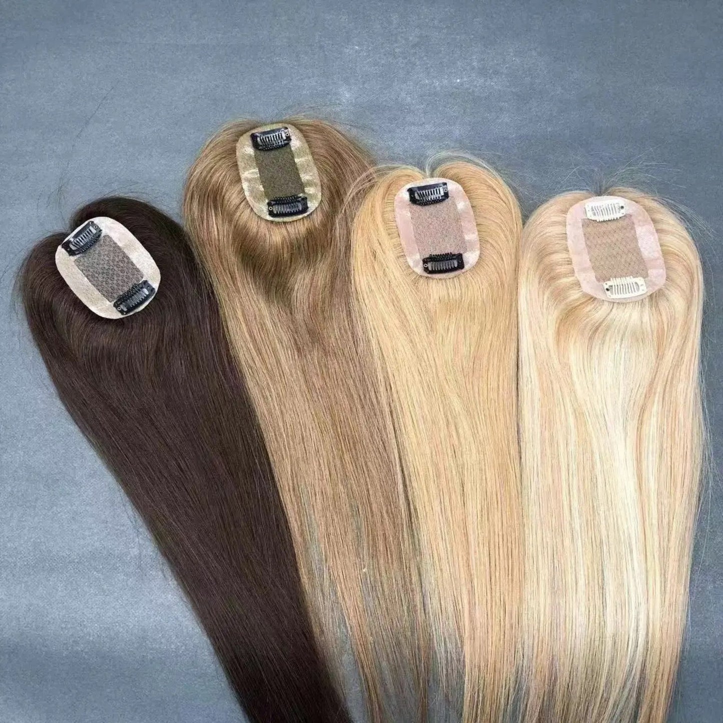 2 Clips Hair Topper - Lightweight, Natural Coverage for Thinning Hair