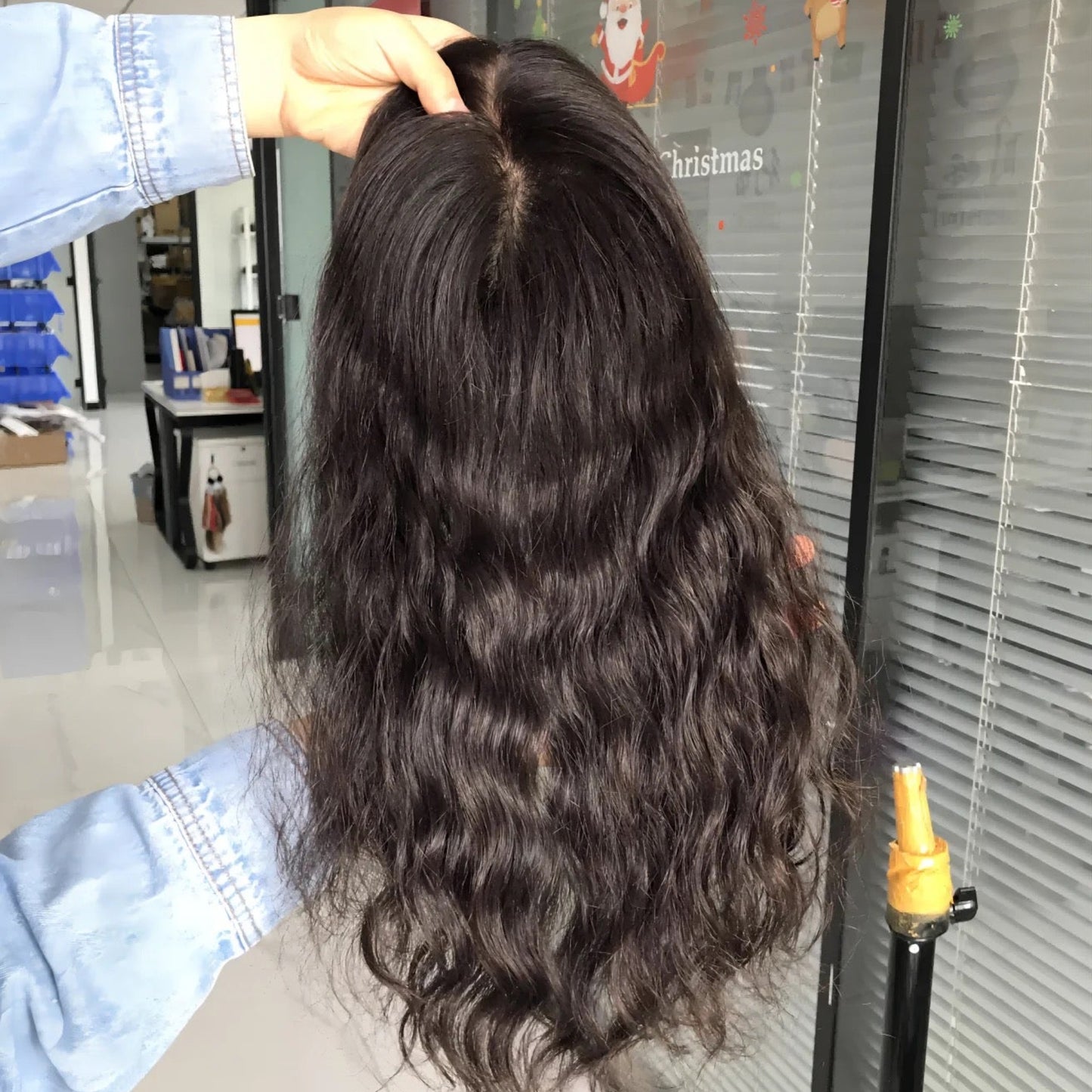 Curly Skin Base Hair Topper – Natural Volume & Seamless Coverage