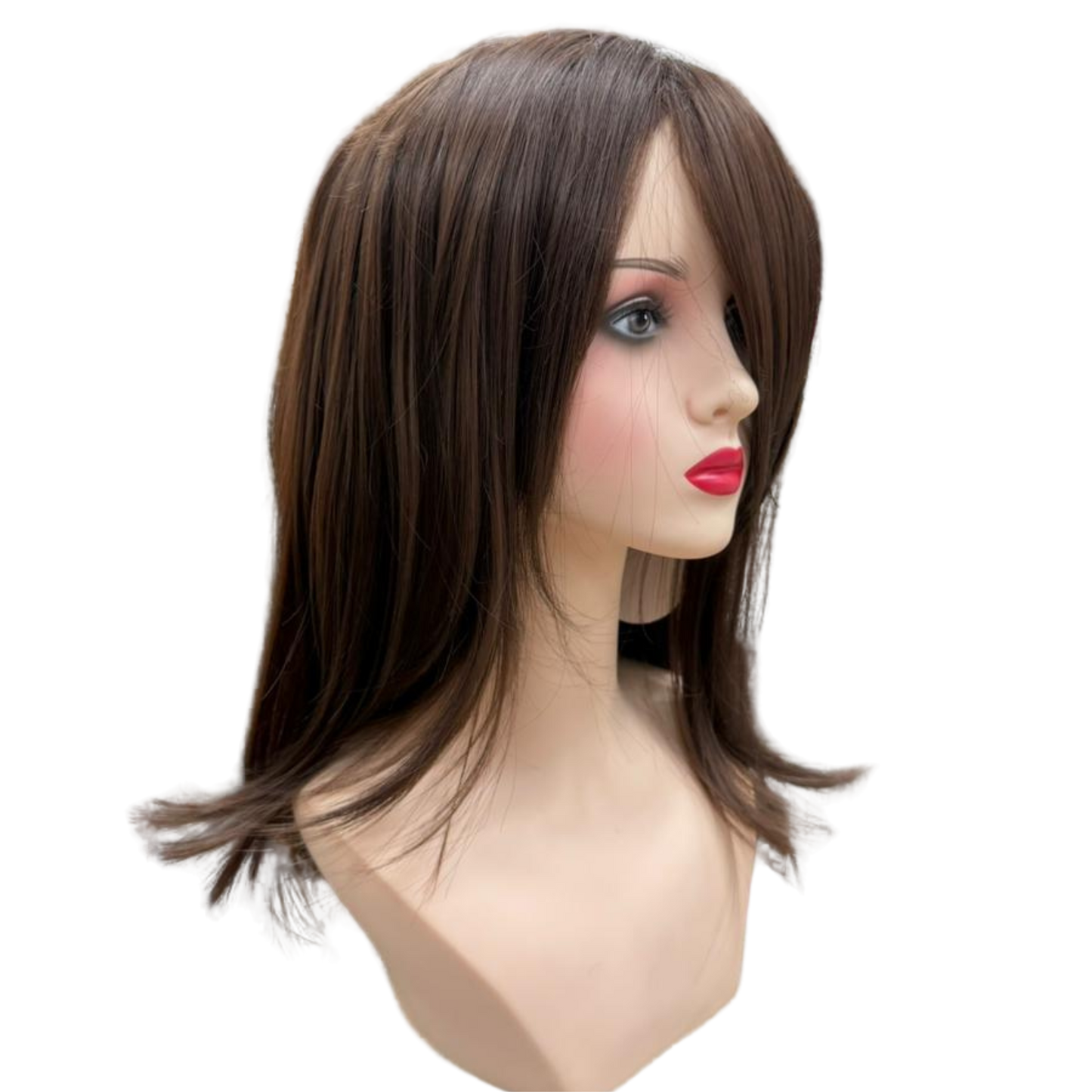 Full hair wig crafted from premium synthetic fibers for a quick transformation with minimal effort.
