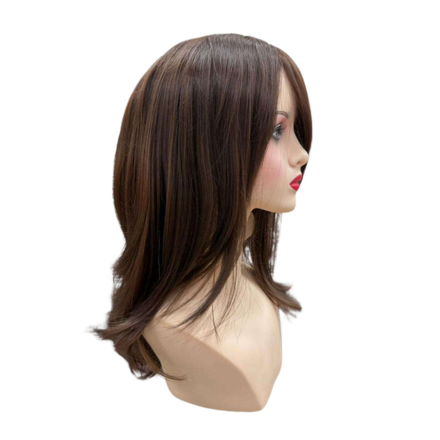 Full hair wig crafted from premium synthetic fibers for a quick transformation with minimal effort.