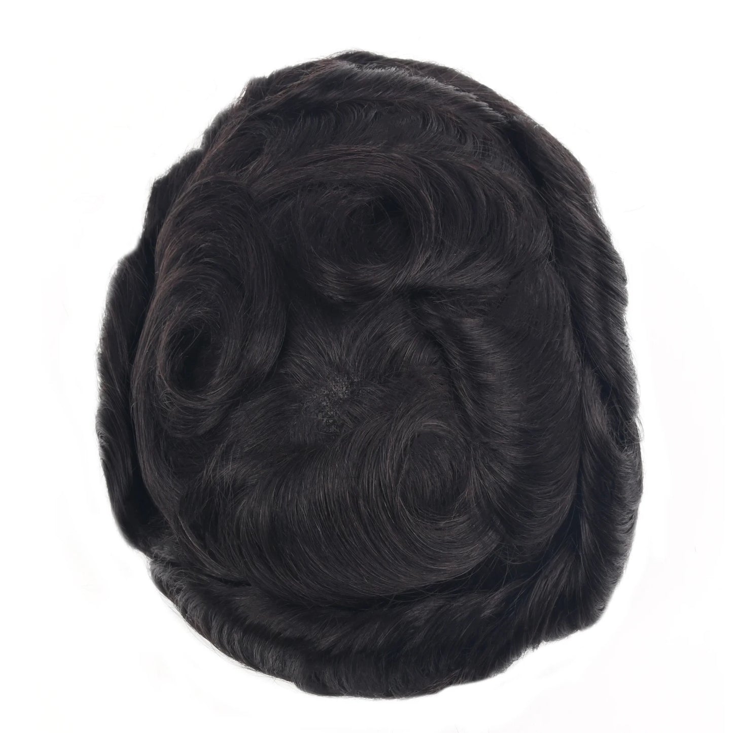 Mono toupee with natural hair