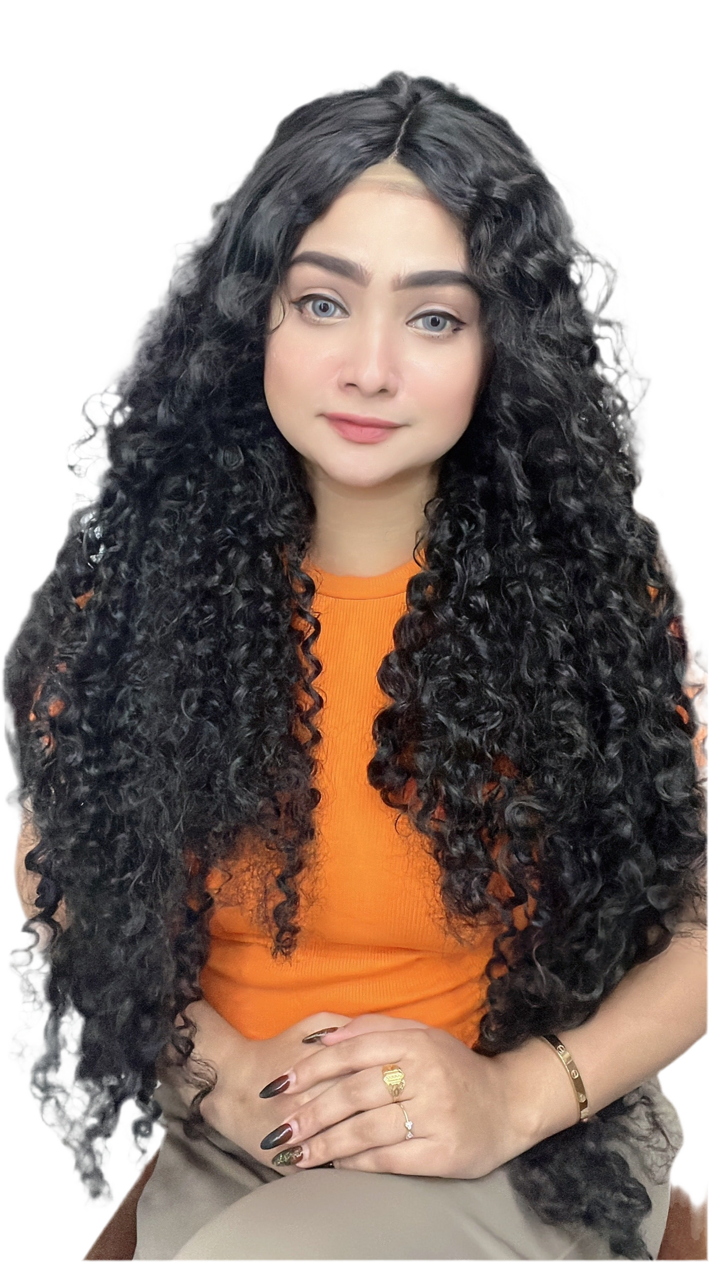 Curly lace wig