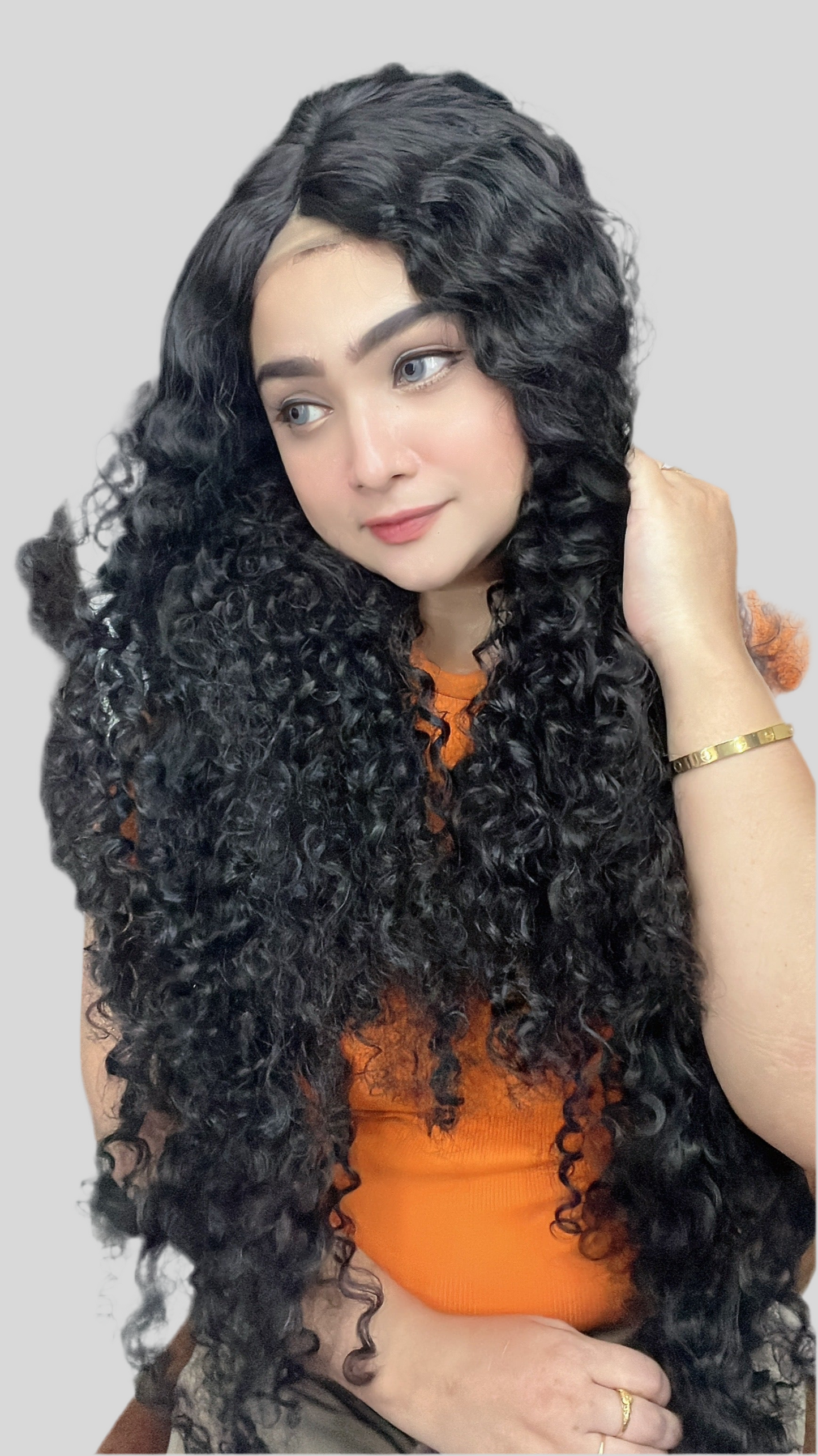 Curly lace wig