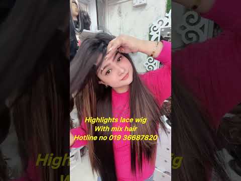 Highlighted Full Lace Wig for women – crafted from Human & Synthetic Blend 